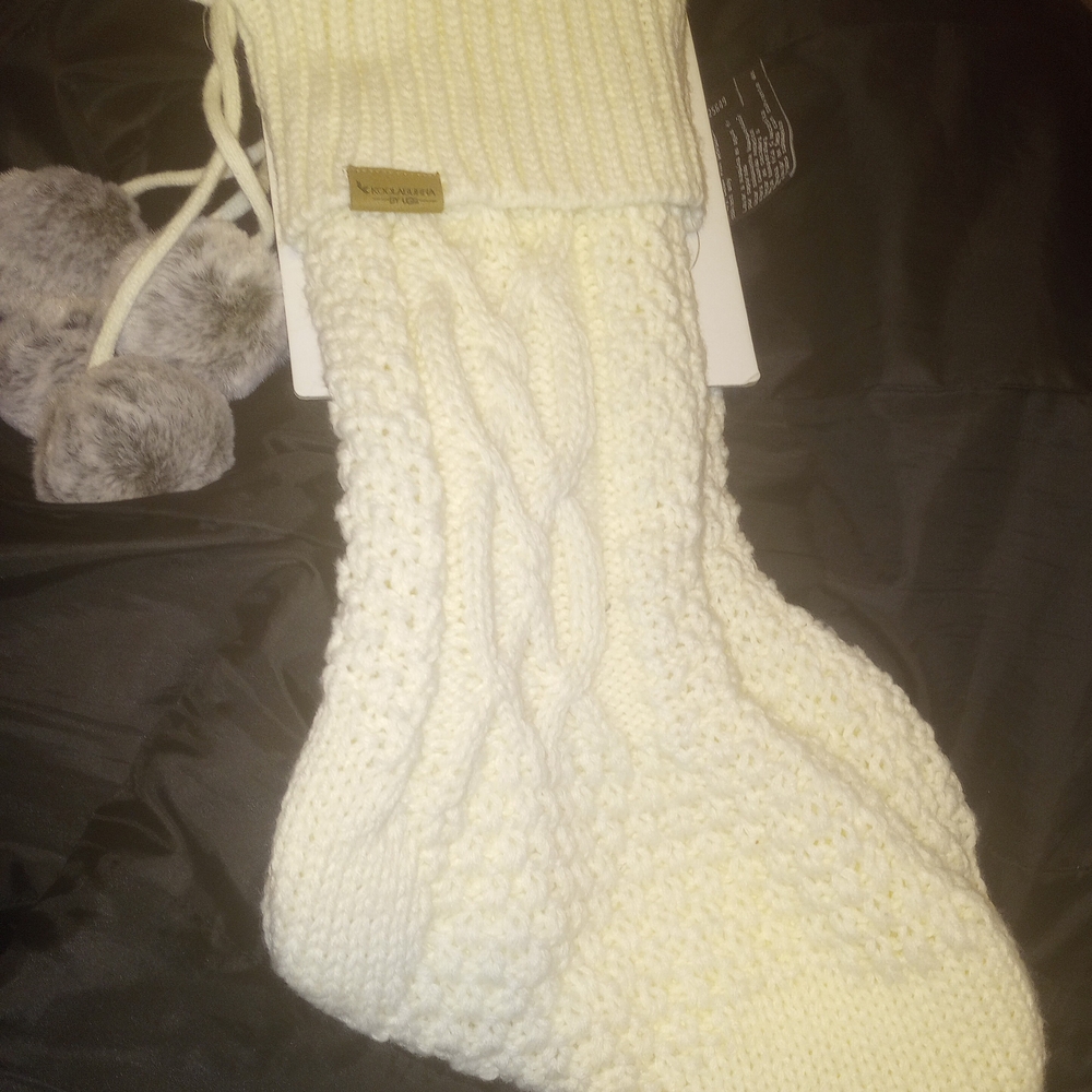 Koolaburra Cream Knit Stocking